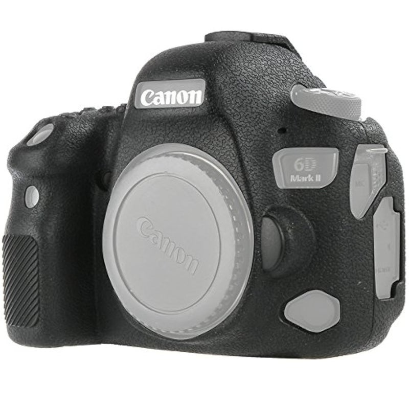 STSEETOP Camera Case for Canon 6D MARK II - Protective Silicone DSLR Skin Cover, Detachable Cage, Shockproof, Dustproof (Black)
